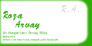 roza arvay business card